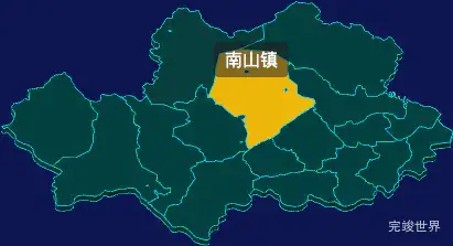 threejs揭阳市揭西县geoJson地图3d地图鼠标移入显示标签并高亮
